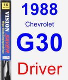 Driver Wiper Blade for 1988 Chevrolet G30 - Vision Saver