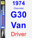 Driver Wiper Blade for 1974 Chevrolet G30 Van - Vision Saver