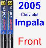 Front Wiper Blade Pack for 2005 Chevrolet Impala - Vision Saver