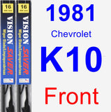 Front Wiper Blade Pack for 1981 Chevrolet K10 - Vision Saver