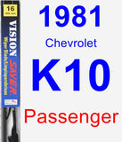 Passenger Wiper Blade for 1981 Chevrolet K10 - Vision Saver