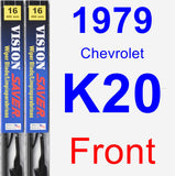 Front Wiper Blade Pack for 1979 Chevrolet K20 - Vision Saver