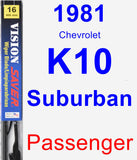 Passenger Wiper Blade for 1981 Chevrolet K10 Suburban - Vision Saver