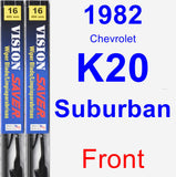 Front Wiper Blade Pack for 1982 Chevrolet K20 Suburban - Vision Saver