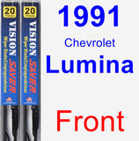 Front Wiper Blade Pack for 1991 Chevrolet Lumina - Vision Saver