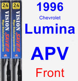 Front Wiper Blade Pack for 1996 Chevrolet Lumina APV - Vision Saver