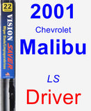 Driver Wiper Blade for 2001 Chevrolet Malibu - Vision Saver