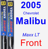 Front Wiper Blade Pack for 2005 Chevrolet Malibu - Vision Saver