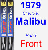 Front Wiper Blade Pack for 1979 Chevrolet Malibu - Vision Saver