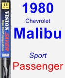 Passenger Wiper Blade for 1980 Chevrolet Malibu - Vision Saver