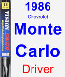 Driver Wiper Blade for 1986 Chevrolet Monte Carlo - Vision Saver