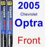 Front Wiper Blade Pack for 2005 Chevrolet Optra - Vision Saver