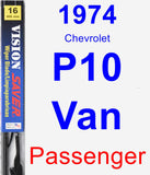 Passenger Wiper Blade for 1974 Chevrolet P10 Van - Vision Saver