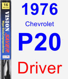 Driver Wiper Blade for 1976 Chevrolet P20 - Vision Saver