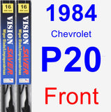 Front Wiper Blade Pack for 1984 Chevrolet P20 - Vision Saver