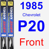 Front Wiper Blade Pack for 1985 Chevrolet P20 - Vision Saver