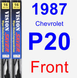 Front Wiper Blade Pack for 1987 Chevrolet P20 - Vision Saver