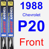 Front Wiper Blade Pack for 1988 Chevrolet P20 - Vision Saver