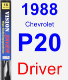 Driver Wiper Blade for 1988 Chevrolet P20 - Vision Saver