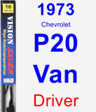 Driver Wiper Blade for 1973 Chevrolet P20 Van - Vision Saver