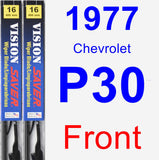 Front Wiper Blade Pack for 1977 Chevrolet P30 - Vision Saver