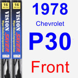 Front Wiper Blade Pack for 1978 Chevrolet P30 - Vision Saver