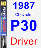 Driver Wiper Blade for 1987 Chevrolet P30 - Vision Saver