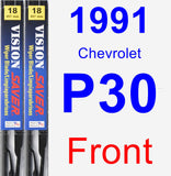 Front Wiper Blade Pack for 1991 Chevrolet P30 - Vision Saver