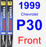 Front Wiper Blade Pack for 1999 Chevrolet P30 - Vision Saver