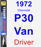 Driver Wiper Blade for 1972 Chevrolet P30 Van - Vision Saver