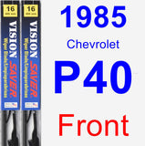 Front Wiper Blade Pack for 1985 Chevrolet P40 - Vision Saver