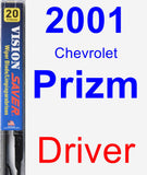 Driver Wiper Blade for 2001 Chevrolet Prizm - Vision Saver