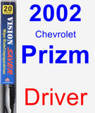 Driver Wiper Blade for 2002 Chevrolet Prizm - Vision Saver