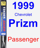 Passenger Wiper Blade for 1999 Chevrolet Prizm - Vision Saver