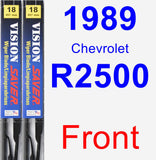 Front Wiper Blade Pack for 1989 Chevrolet R2500 - Vision Saver