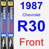 Front Wiper Blade Pack for 1987 Chevrolet R30 - Vision Saver