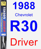 Driver Wiper Blade for 1988 Chevrolet R30 - Vision Saver