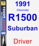 Driver Wiper Blade for 1991 Chevrolet R1500 Suburban - Vision Saver