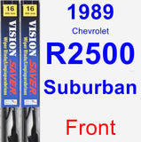 Front Wiper Blade Pack for 1989 Chevrolet R2500 Suburban - Vision Saver