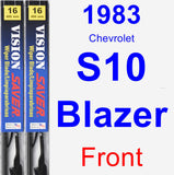 Front Wiper Blade Pack for 1983 Chevrolet S10 Blazer - Vision Saver