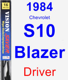 Driver Wiper Blade for 1984 Chevrolet S10 Blazer - Vision Saver