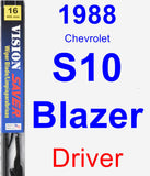 Driver Wiper Blade for 1988 Chevrolet S10 Blazer - Vision Saver