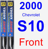 Front Wiper Blade Pack for 2000 Chevrolet S10 - Vision Saver