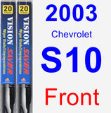 Front Wiper Blade Pack for 2003 Chevrolet S10 - Vision Saver