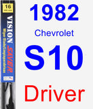 Driver Wiper Blade for 1982 Chevrolet S10 - Vision Saver