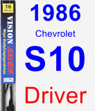 Driver Wiper Blade for 1986 Chevrolet S10 - Vision Saver