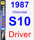 Driver Wiper Blade for 1987 Chevrolet S10 - Vision Saver