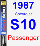 Passenger Wiper Blade for 1987 Chevrolet S10 - Vision Saver