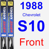 Front Wiper Blade Pack for 1988 Chevrolet S10 - Vision Saver