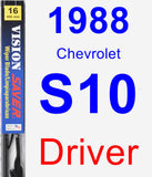 Driver Wiper Blade for 1988 Chevrolet S10 - Vision Saver